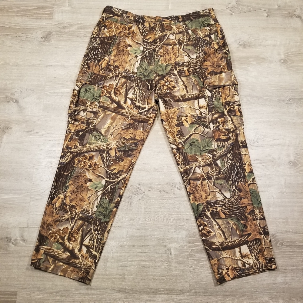 Cabelas Camo Fleece Hunting Pants Mens Size 40x32 Seclusion 3D Real Tree